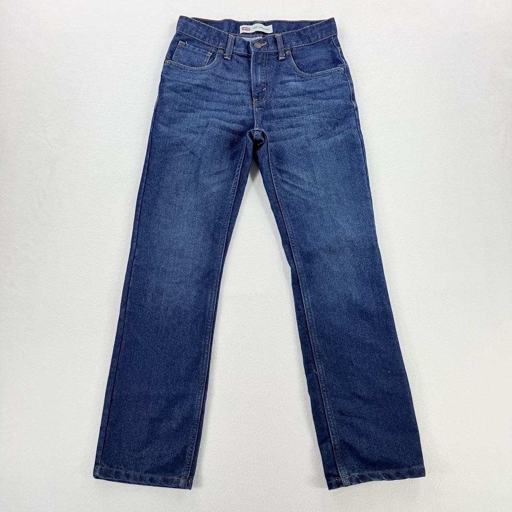 Levi's 514 Jeans Boys 16 Regular Blue Straight W28x30 Adjustable Waist Denim
